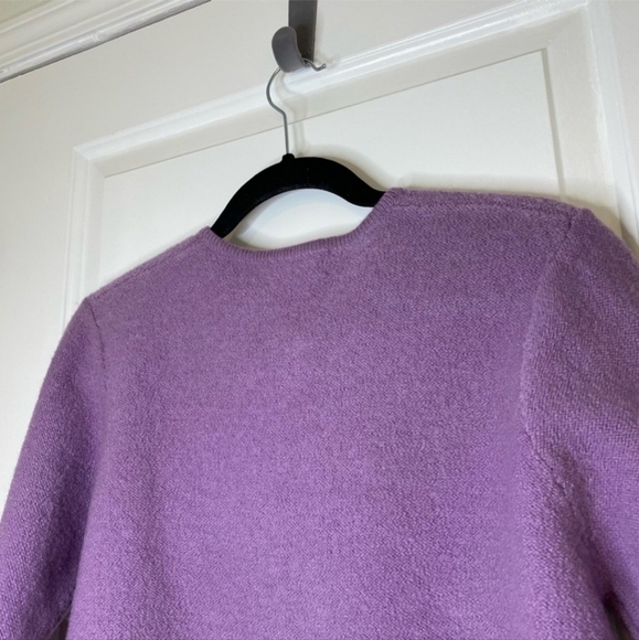 Vintage Pendleton Grandmacore Lilac Lavender Purple Single Button Wool Cardigan - Picture 8 of 10